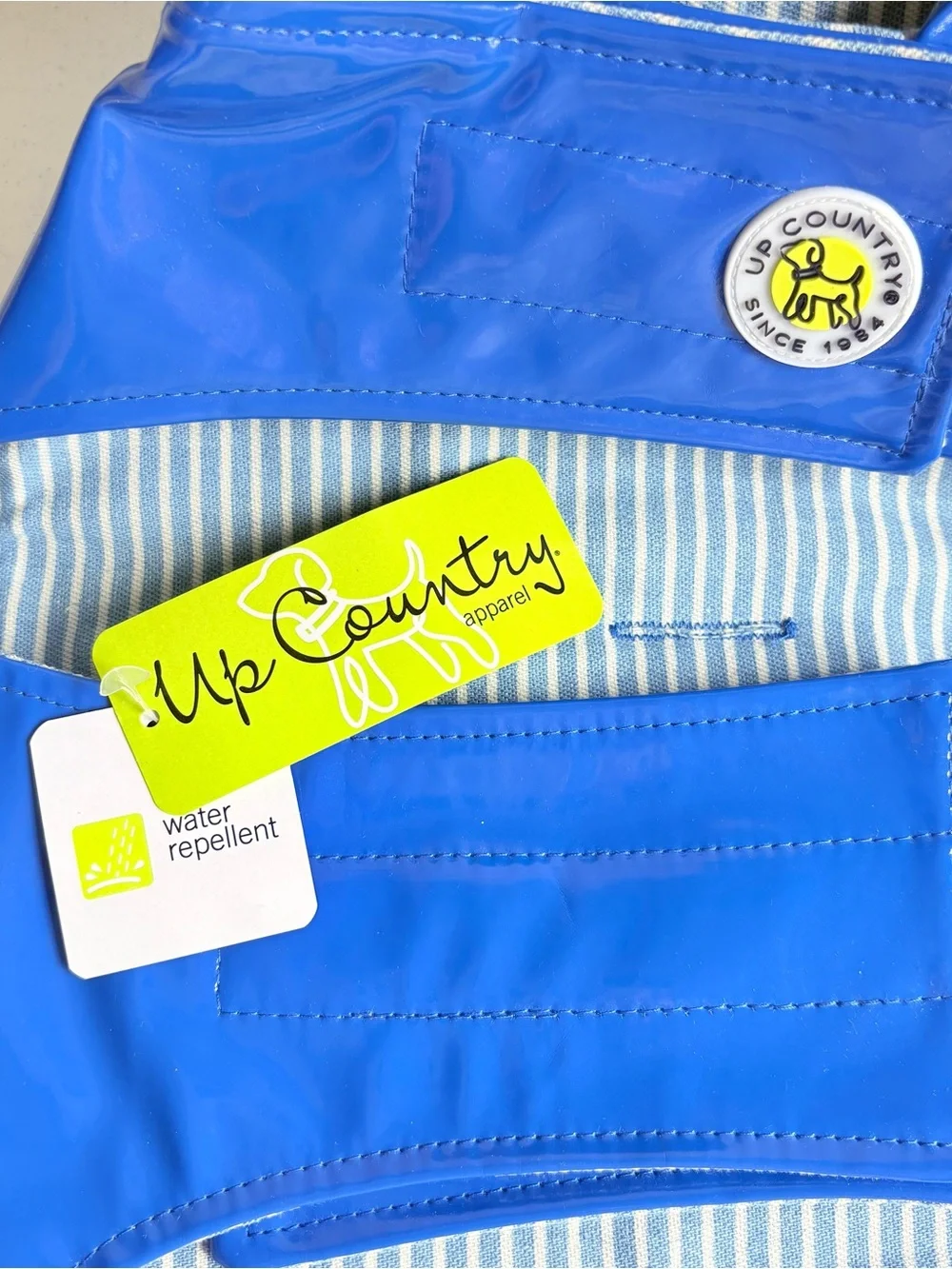 New Up Country Mark & Graham dog rain slicker coat blue raincoat small breed NWT